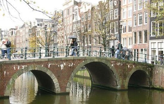 Bridge and canal in Amsterdam, the Netherlands/Holland